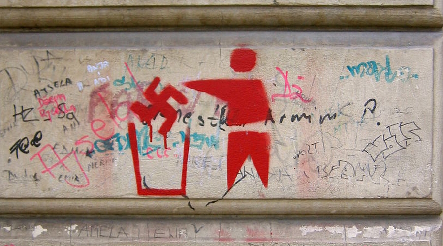Ultra right wing march confronted by students in Czech Republic's velvet revolution protests