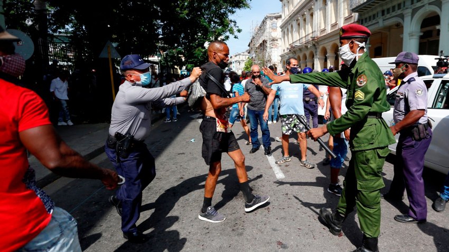 Widespread anti-government protests across Cuba