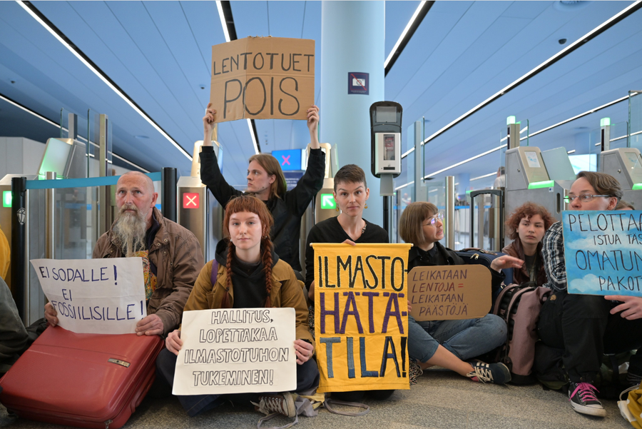 Environmental activists fined and taken into police custody for civil disobedience