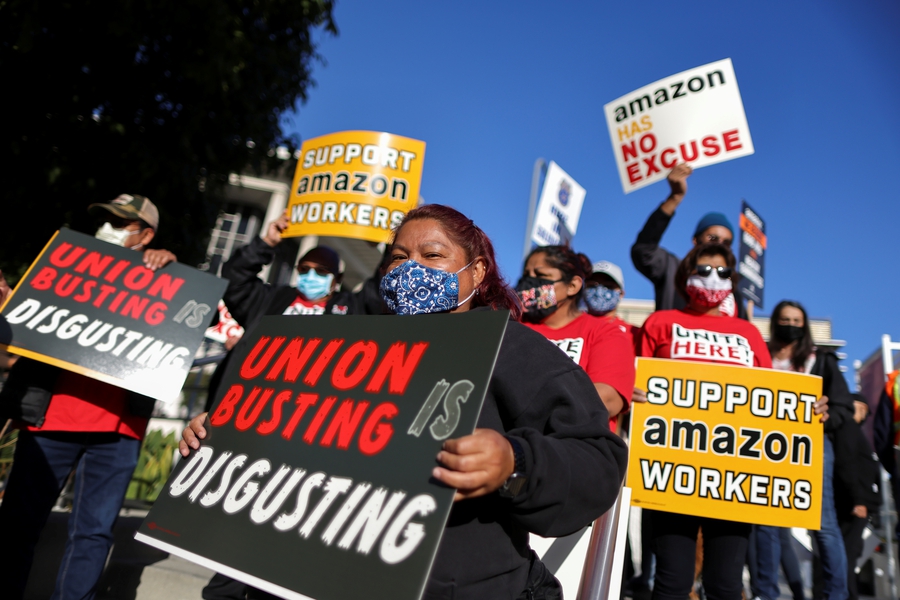 USA: Amazon workers vote for unionisation; courts hold police liable for excessive force