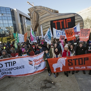 Protests against trans-Atlantic trade deals dominate headlines in Belgium 