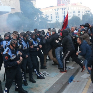 Tirana witnesses violent protests as anger spills onto the streets