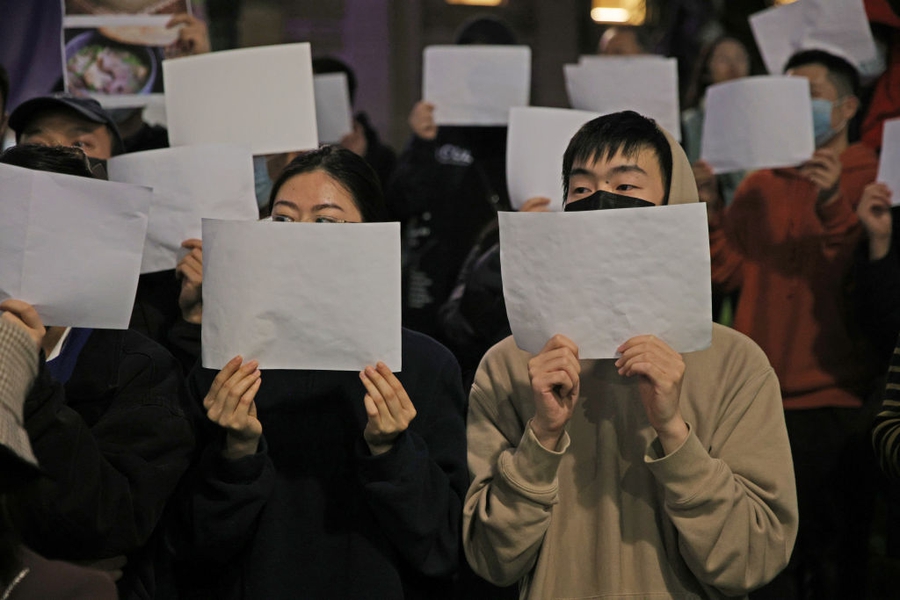 Widespread protests in China met with repression including restrictions, harassment and censorship