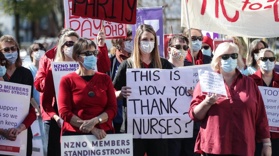 Nurses, climate activists and other solidarity groups hold protests amid the pandemic