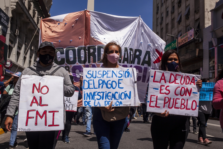 Protesters in Argentina take to the streets against IMF and large-scale mining