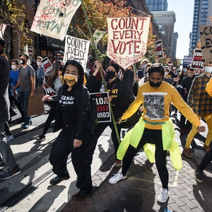 Election drives people to the streets in the US